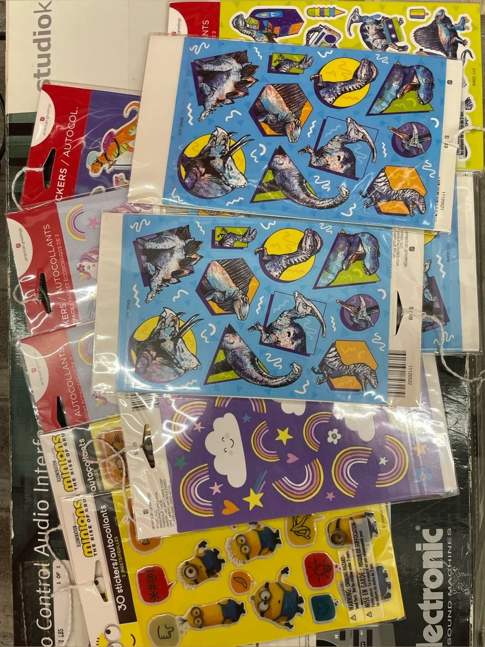 10 packs of stickers